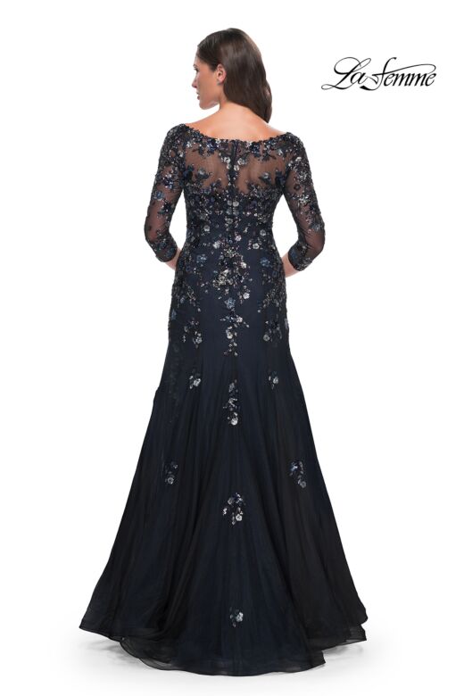 La Femme 30860 V-Neck Fit-And-Flare Dress