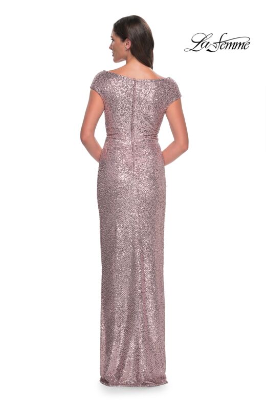 La Femme 30865 Tulip Hem Sequin Dress