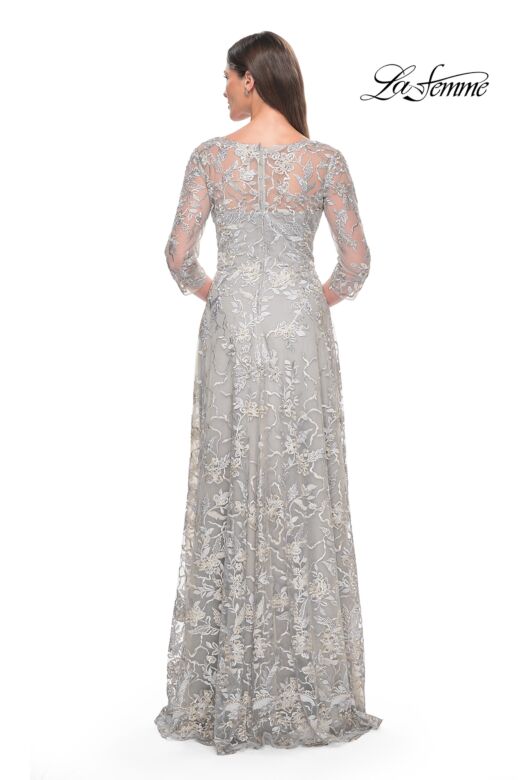 La Femme 30031 A-Line Lace Illusion Sleeve Dress