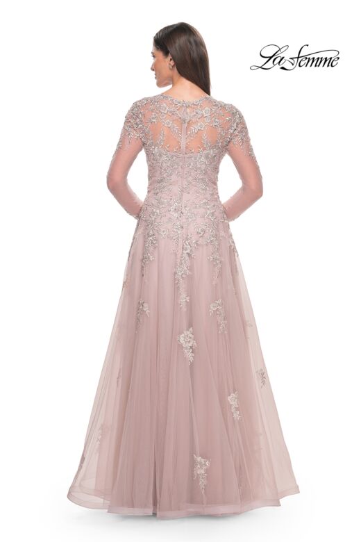 La Femme 31937 Queen Anne A-Line Dress