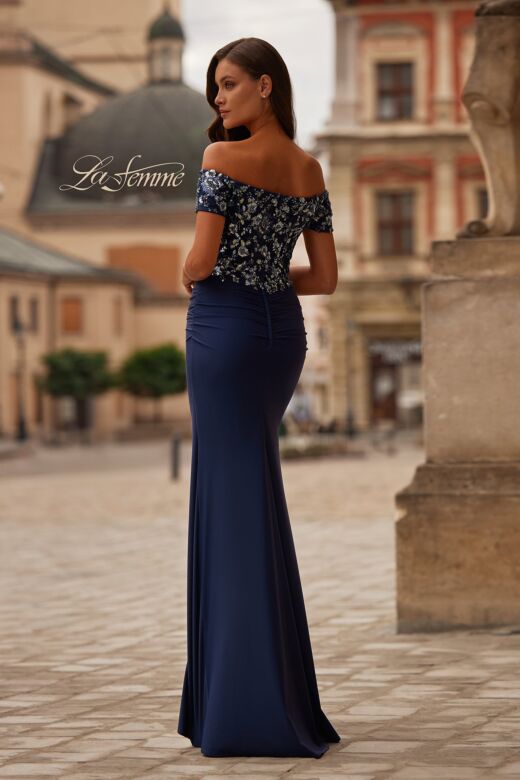 La Femme 32739 Beaded Off The Shoulder Mermaid Dress