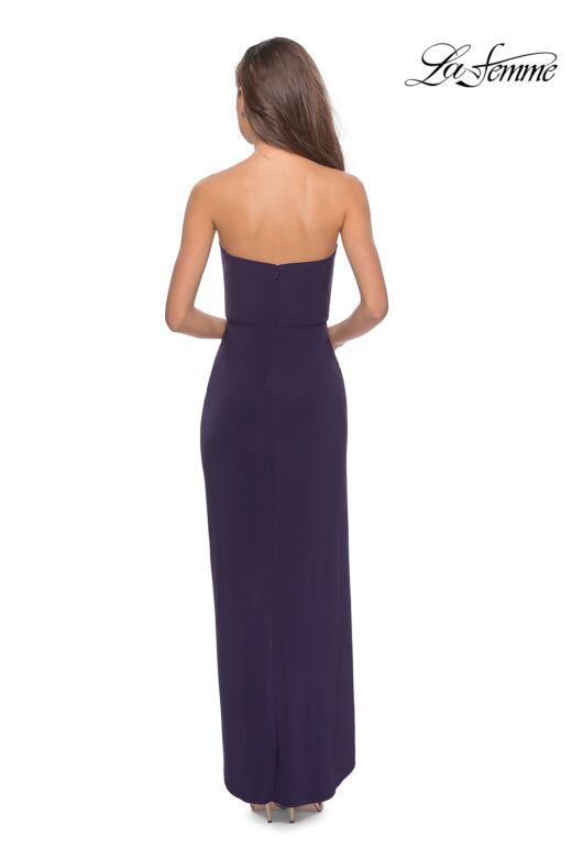 La Femme 28204 Tulip Skirt Ruched Strapless Dress