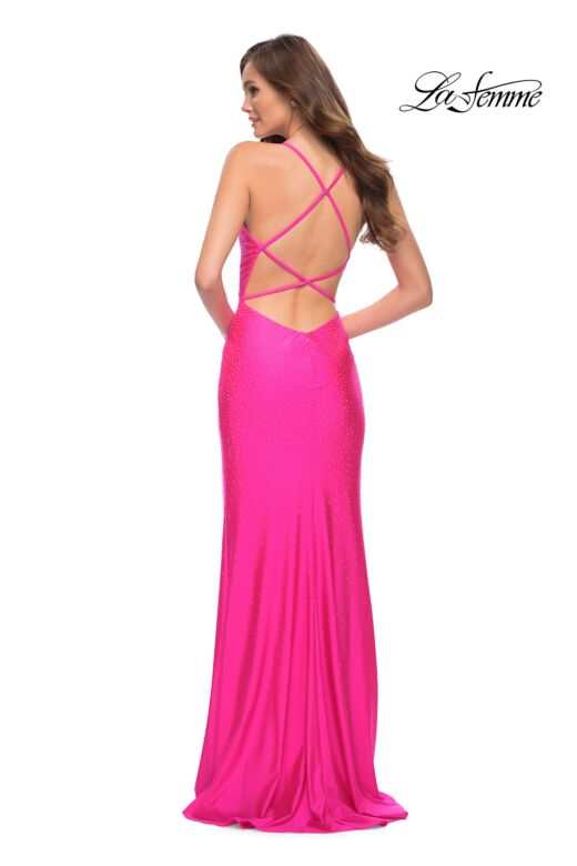 La Femme 29969 Strappy Back Embellished Dress