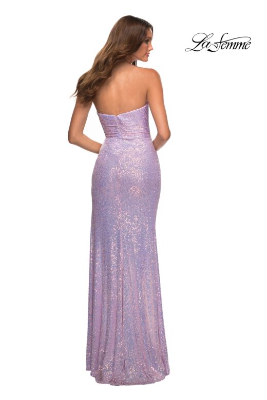 La Femme 30497 Sweetheart Neck Side Slit Dress