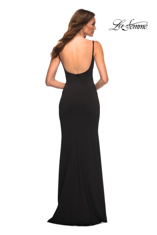 La Femme 30541 Spaghetti Strap Scoop Back Dress