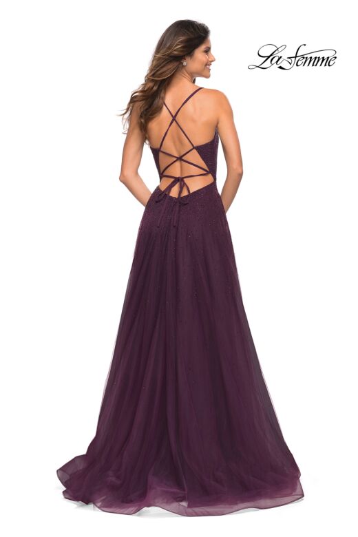 La Femme 30581 A-Line Scoop Neck Dress