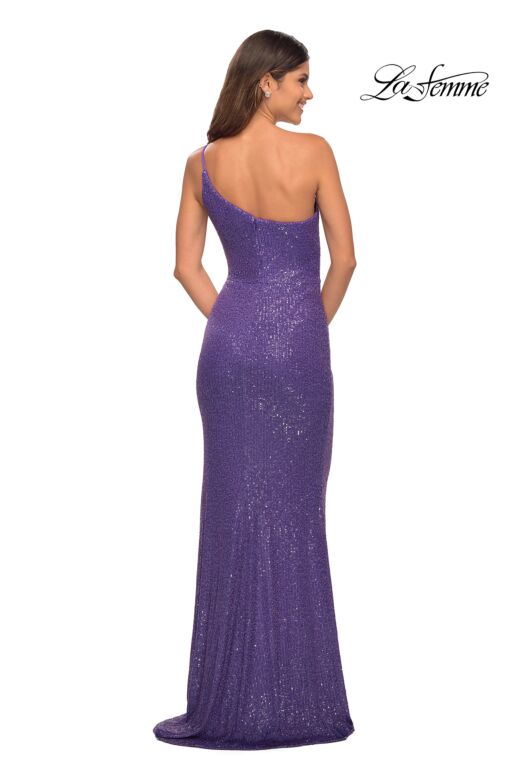 La Femme 30618 Asymmetrical One-Shoulder Sequin Dress