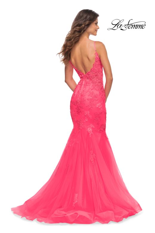 La Femme 30674 Sleeveless Court Train Dress
