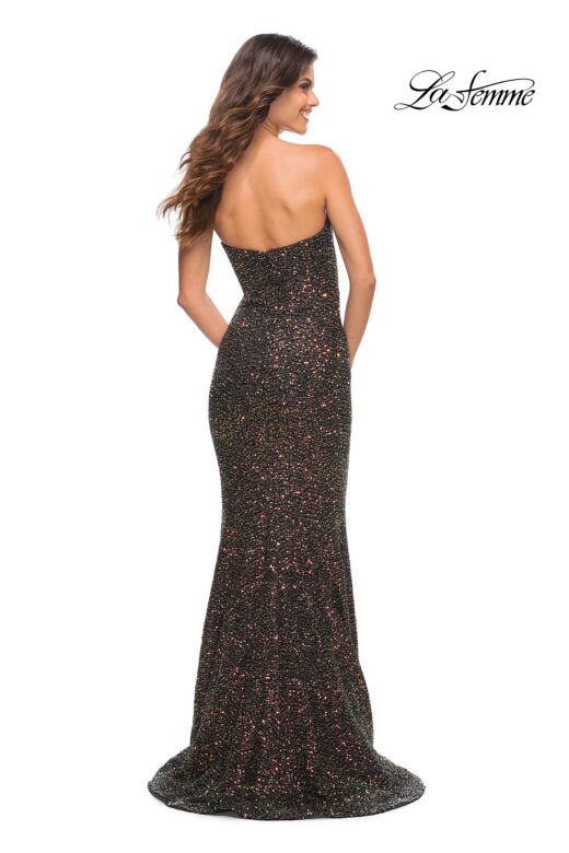 La Femme 30762 Strapless Semi-Open Back Dress