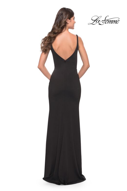 La Femme 31071 Sleeveless Square Neckline Dress