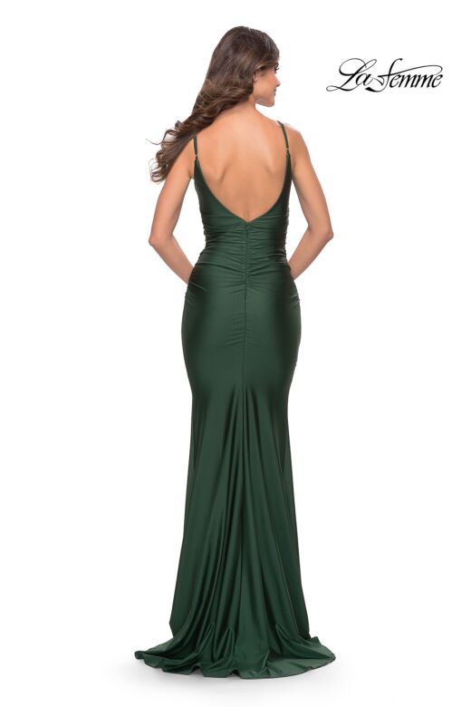 La Femme 31122 Sleeveless Crisscross Bodice Dress