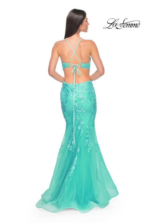 La Femme 31133 Plunging V-Neckline Side Cut-Outs Mermaid Dress