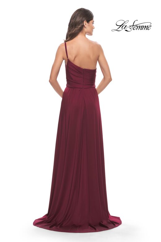 La Femme 31170 One Shoulder Slit Skirt Dress