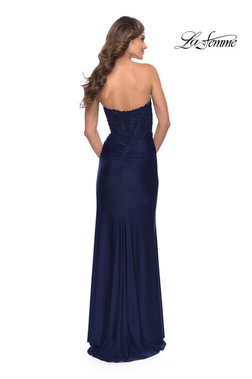 La Femme 31182 Strapless Plunging Neckline Dress