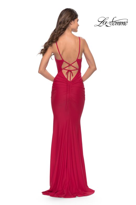 La Femme 31227 Sweetheart Neckline Lace-Up Back Dress