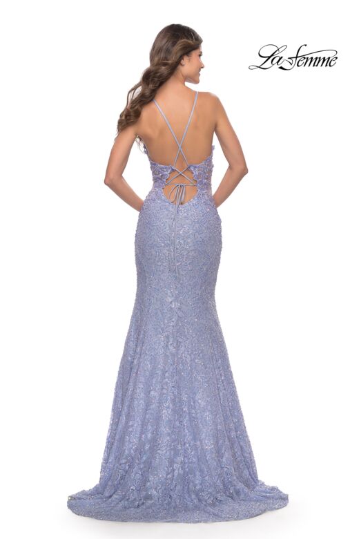 La Femme 31354 Illusion Sides Sequin Lace Dress