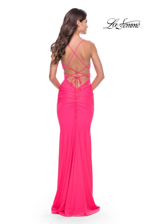 La Femme 31442 Criss Cross Top Multi Cutout Dress