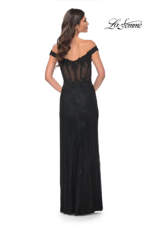 La Femme 32116 High Slit Sparkly Off The Shoulder Dress