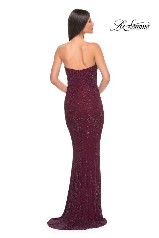 La Femme 32141 Strapless Hot Fix Jersey Dress