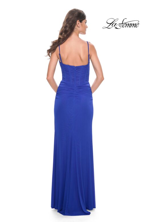 La Femme 32239 Ruched Corset Spaghetti Straps Dress