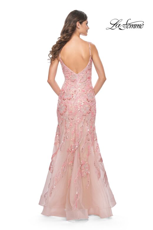 La Femme 32333 Spaghetti Straps Embellished Dress
