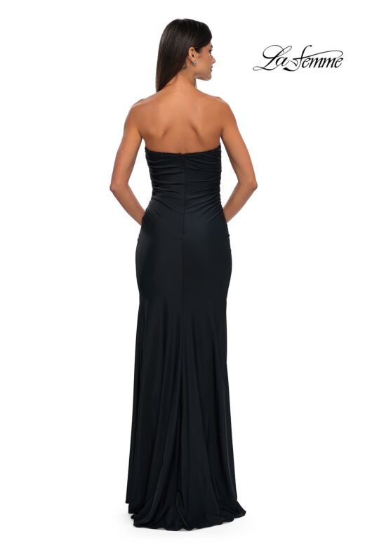 La Femme 32360 Embellished Slit Strapless Dress