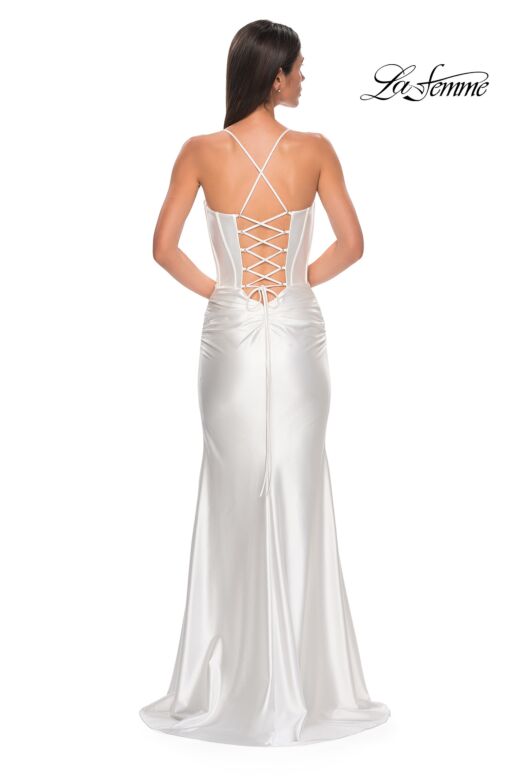 La Femme 32683 Sweetheart Neck Lace-Up Back Corset Dress