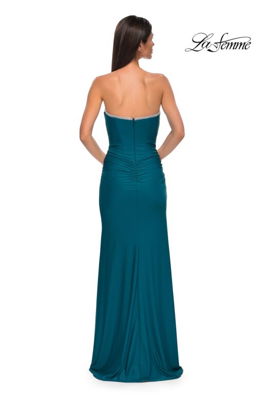 La Femme 32756 Embellished Neckline High Slit Dress