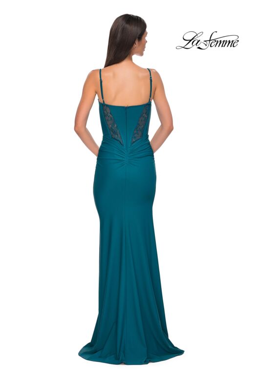 La Femme 32983 Lace Corset Sweetheart Neckline Dress