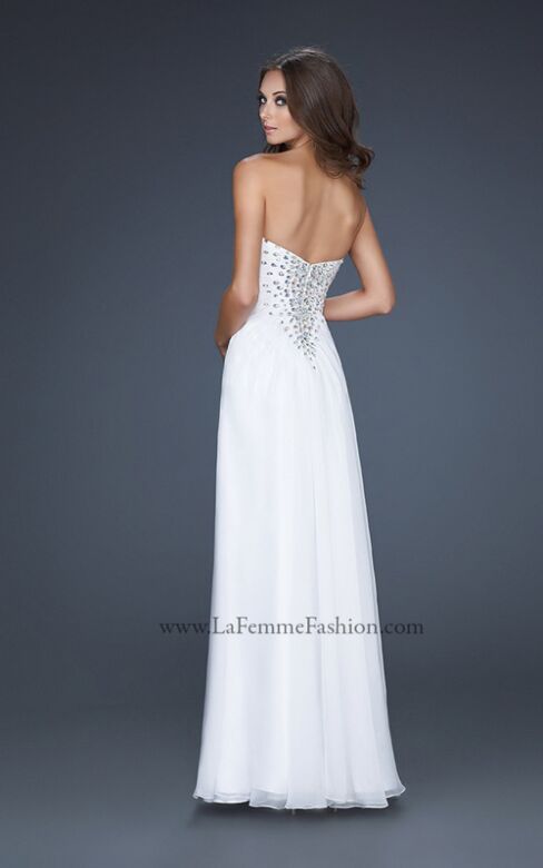 La Femme 17767 White Sweetheart Neckline Strapless Dress