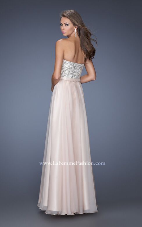 La Femme 19821 Beaded Bodice A-Line Dress