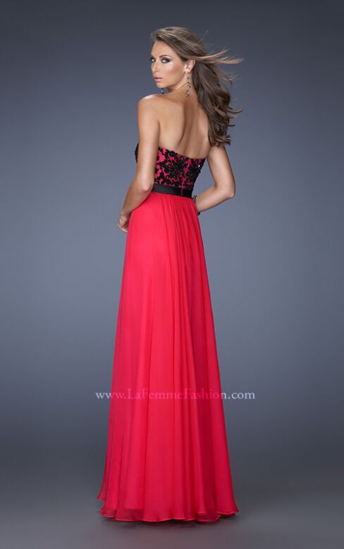 La Femme 20068 Hot Fuchsia Sweetheart Neck Strapless Dress
