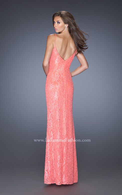 La Femme 20431 Spaghetti Strap Fitted Dress