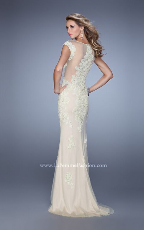 La Femme 21319 Cap Sleeve Fitted Dress