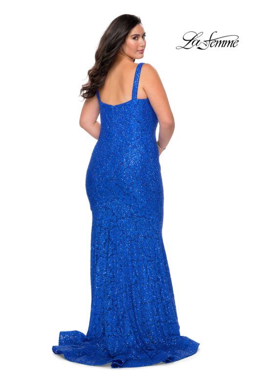 La Femme 28798 Sweetheart Neck Lace Plus Size Dress