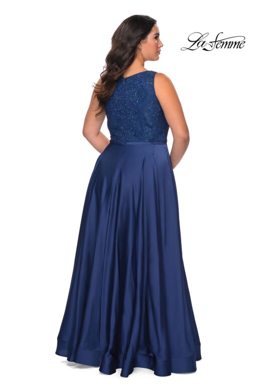 La Femme 29004 Lace Bodice A-Line Plus Size Dress