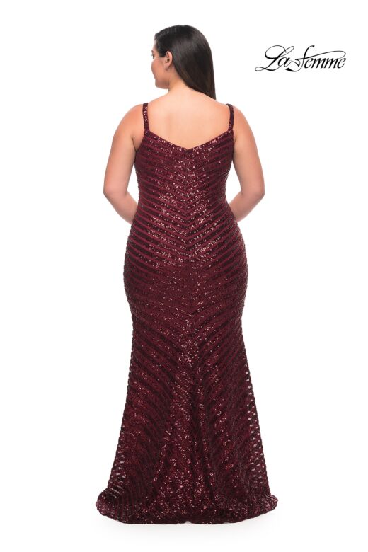 La Femme 29622 Shallow V-Neckline Figure-Hugging Plus Size Dress