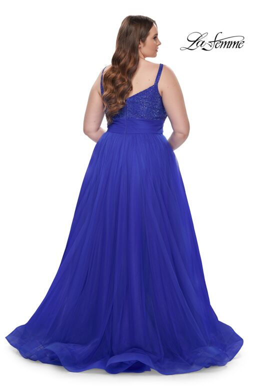La Femme 31251 Rhinestone-Embellished Bodice A-Line Plus Size Dress