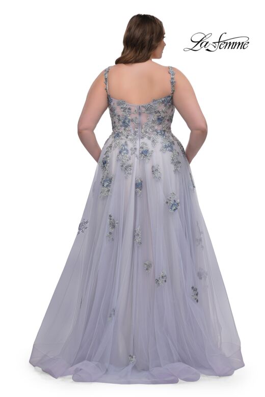 La Femme 32412 Lace Applique A-Line Plus Size Dress