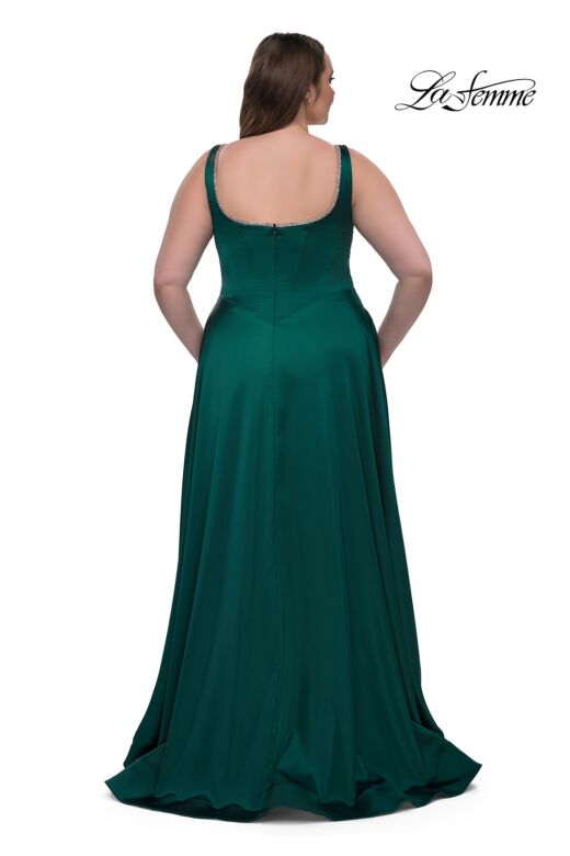 La Femme 33026 Slim Strap A-Line Plus Size Dress