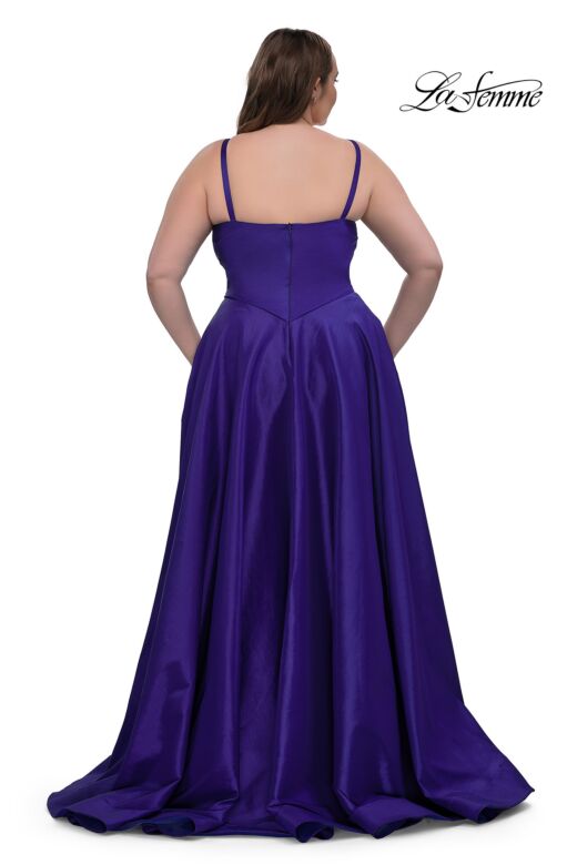 La Femme 33075 A-Line High Slit Plus Size Dress