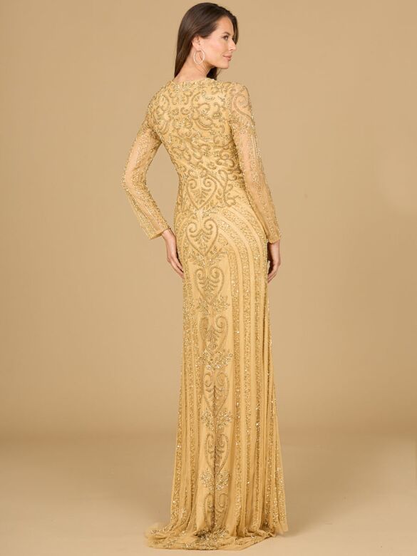 Lara 29114 Court Neckline Long Sleeves Dress