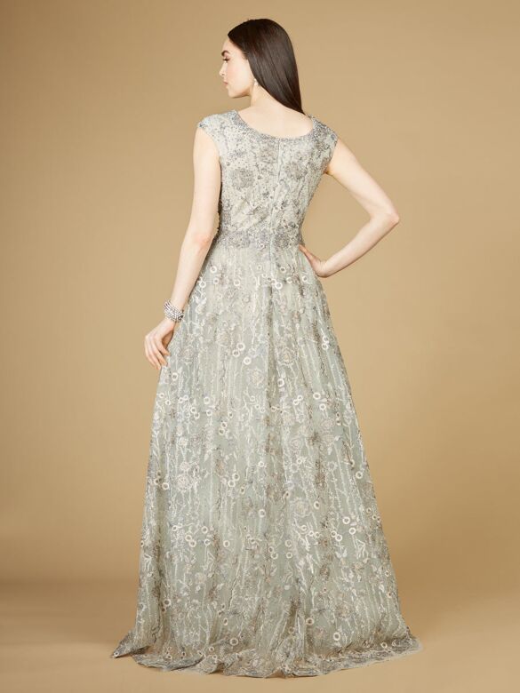 Lara 29236 Embellished Top Court Neckline Dress
