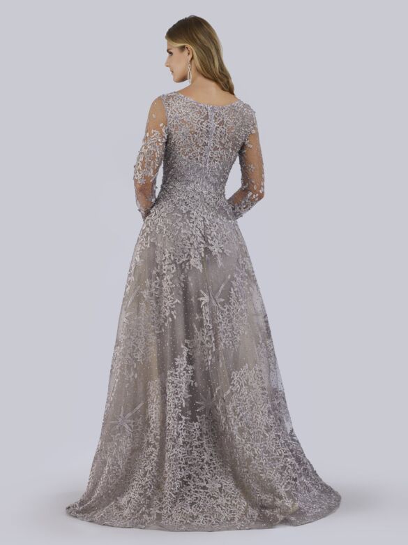 Lara 29759 Scoop Neckline Long Sleeve Lace Dress