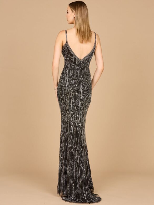 Lara 29005 Open Back Spaghetti Straps Dress