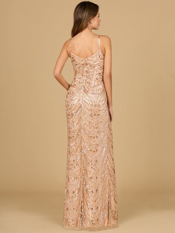 Lara 29117 Scoop Neckline Embellished Dress