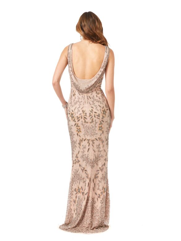 Lara 29530 Cowl Back Embellished Dress