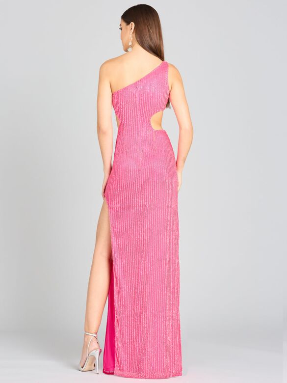 Lara 9983 Side Slit One Shoulder Dress