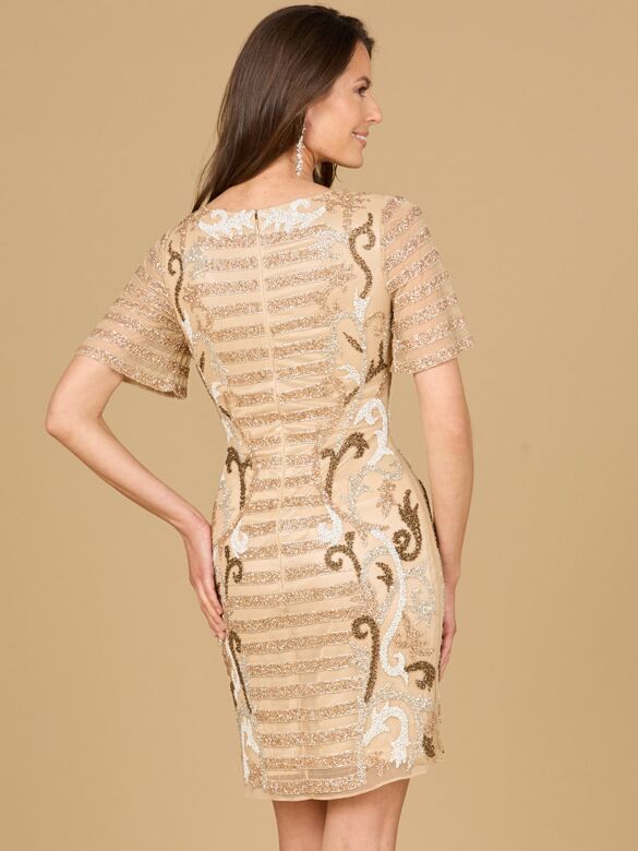 Lara 29060 Short Sleeve Embellished Dress