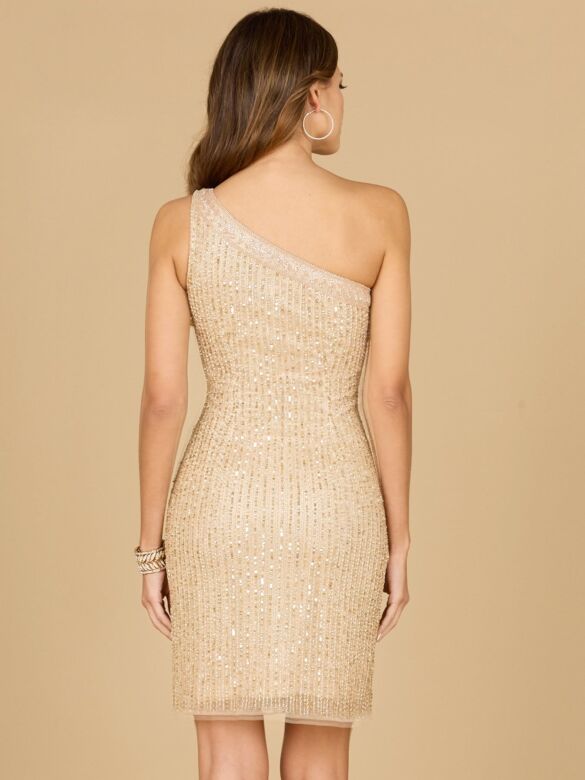 Lara 29105 Embellished One Shoulder Dress